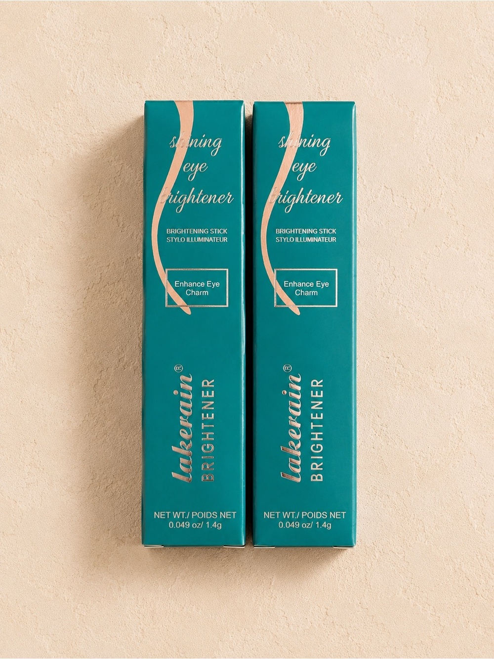 ✨ NEW Set of 2 Lakerain Eye Brightener Sticks Champagne Shimmer 🥂 NIB